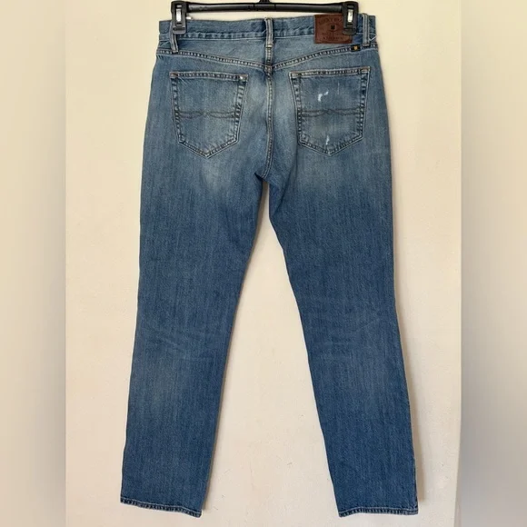 Lucky Brand Distressed Style Men’s Blue Jeans Size W33 L32 - Picture 2 of 11